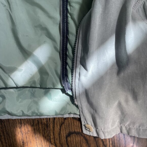 London Fog Sage Green Hooded Rain Jacket Windbreaker Size Small - Picture 8 of 16